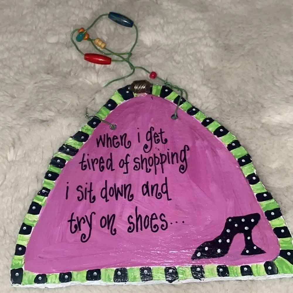 Deb Peter’s 👠Hand Painted Slate “Try on Shoes”